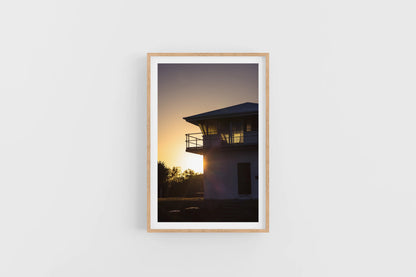 The Coast Guard tower in Kingscliff of Northern NSW. Australian Landscape Wall Art Prints by Explore By More. Raw Oak Print.